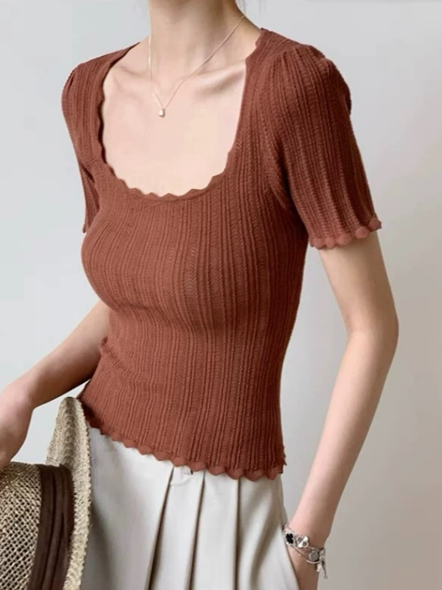 Jenny Crochet Knit Top