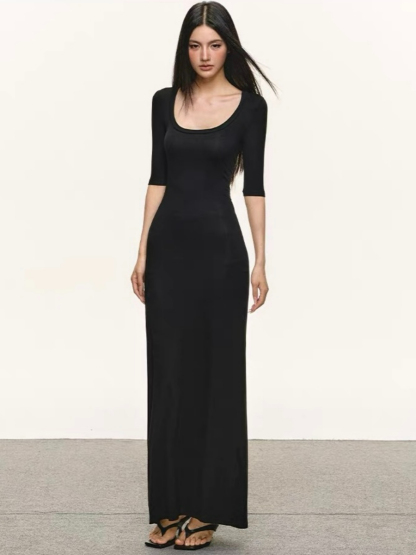 Denver Mid Sleeve Bodycon Maxi Dress