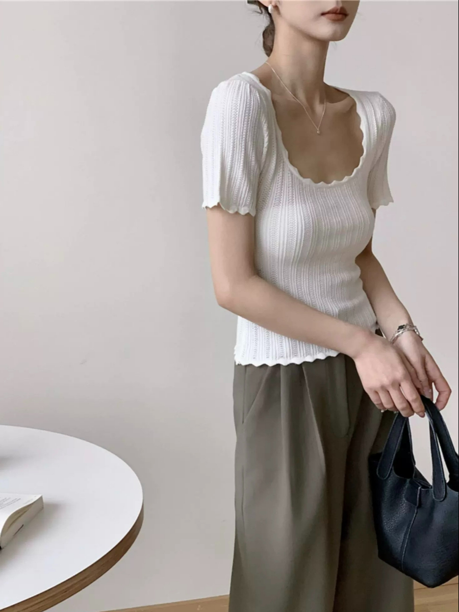 Jenny Crochet Knit Top