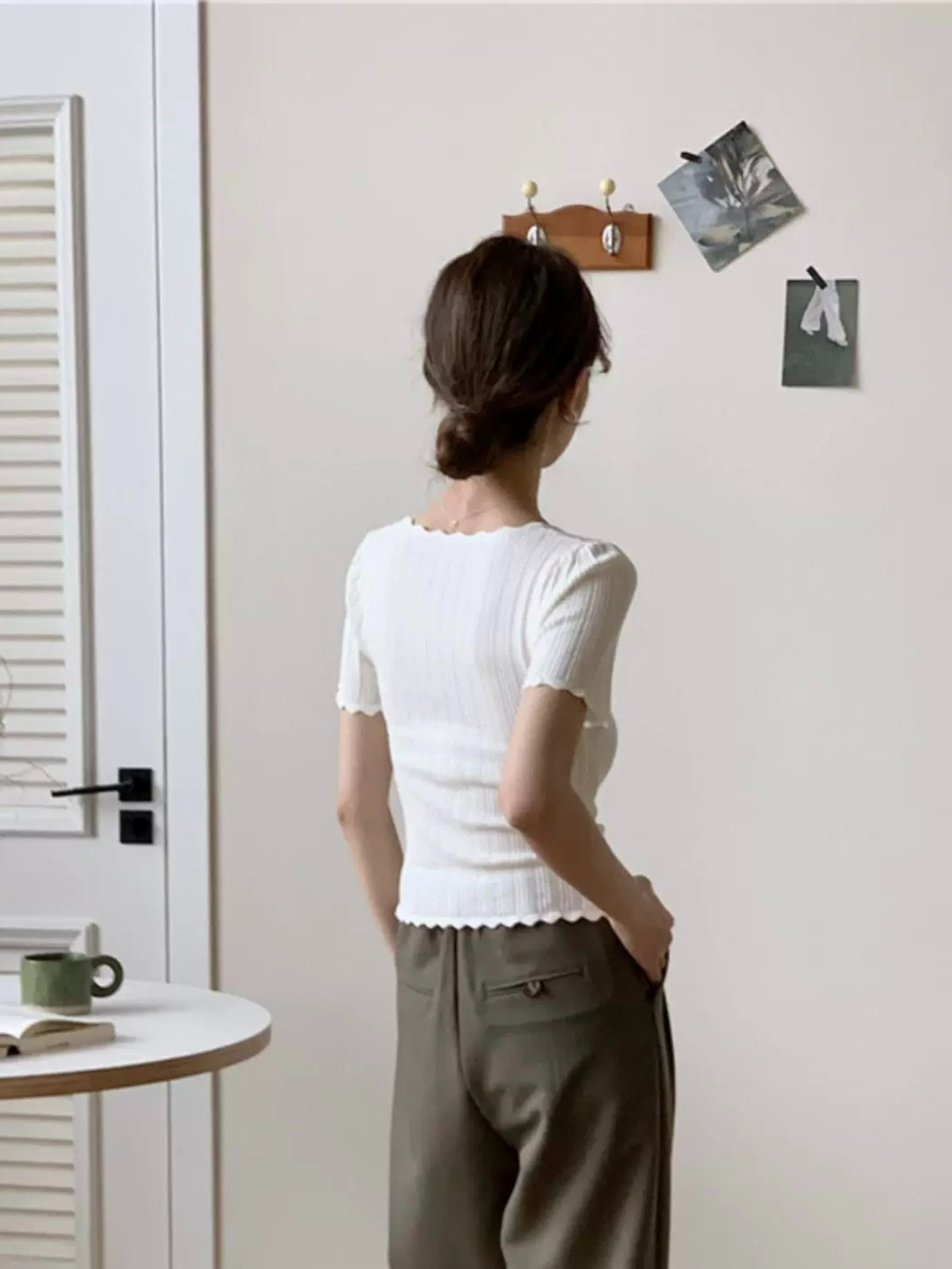 Jenny Crochet Knit Top