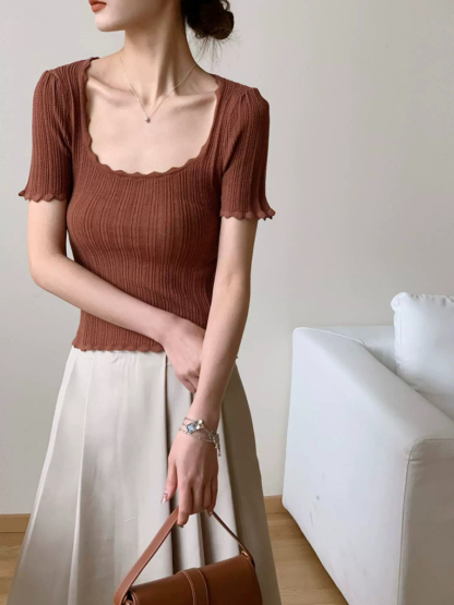Jenny Crochet Knit Top