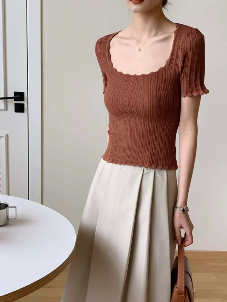 Jenny Crochet Knit Top