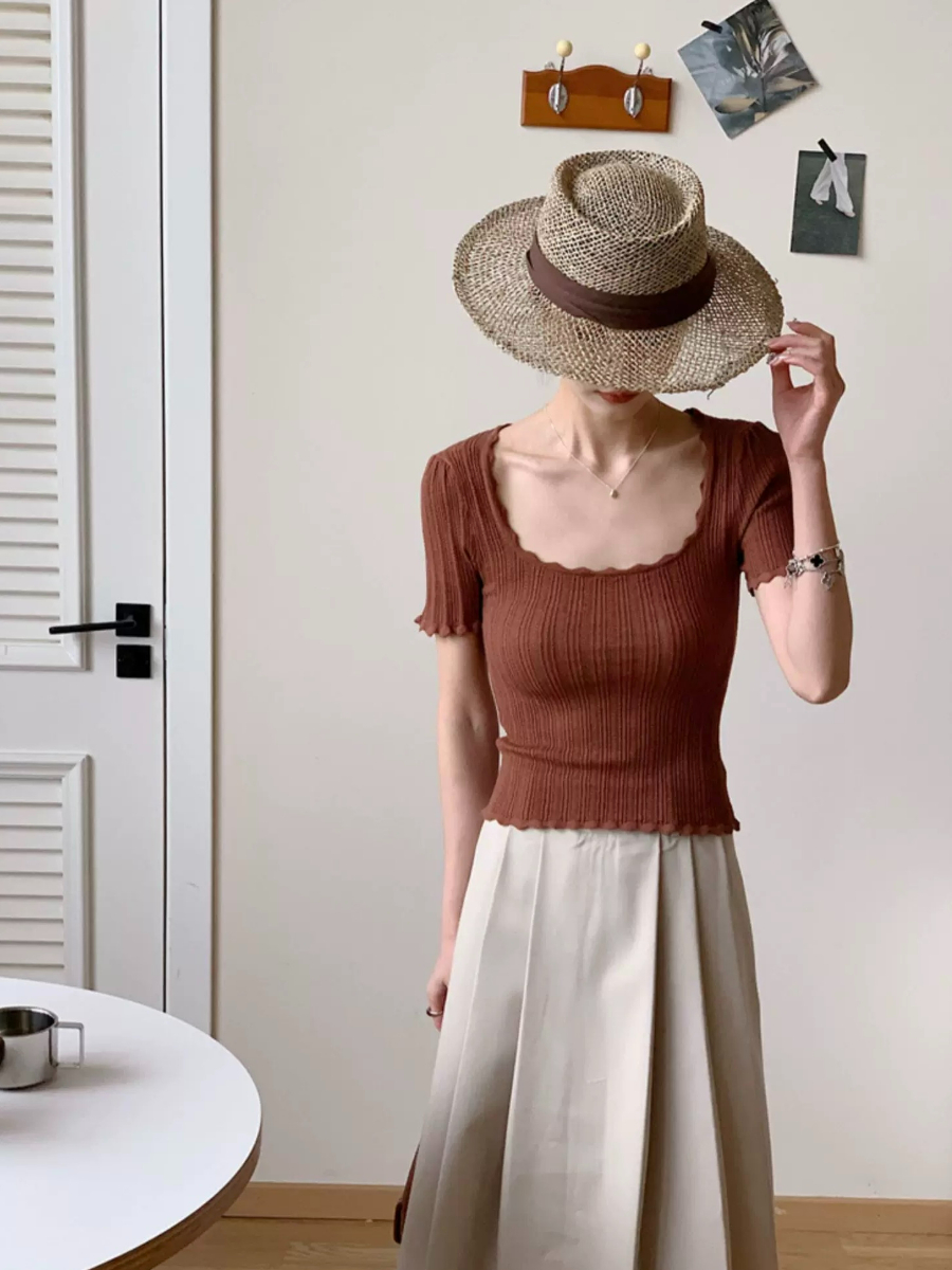 Jenny Crochet Knit Top