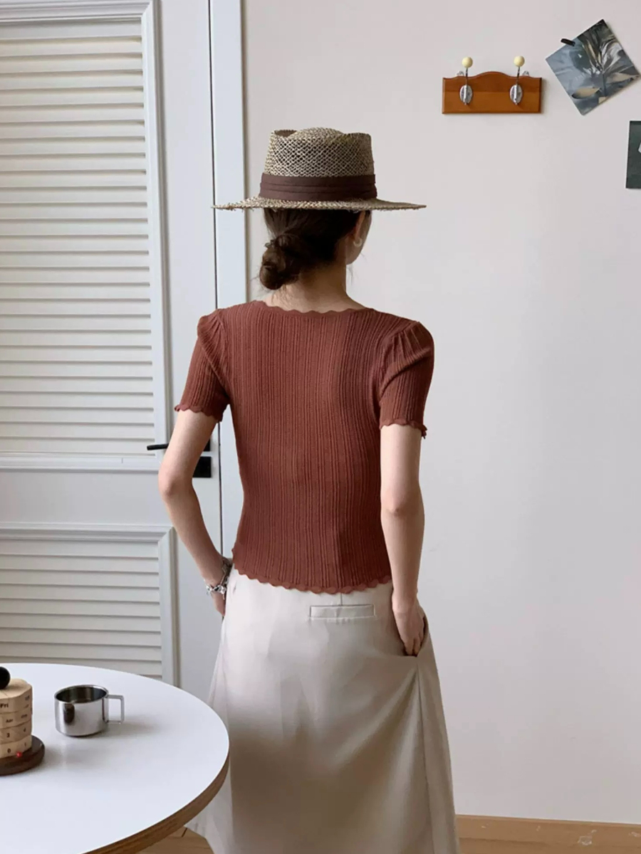 Jenny Crochet Knit Top