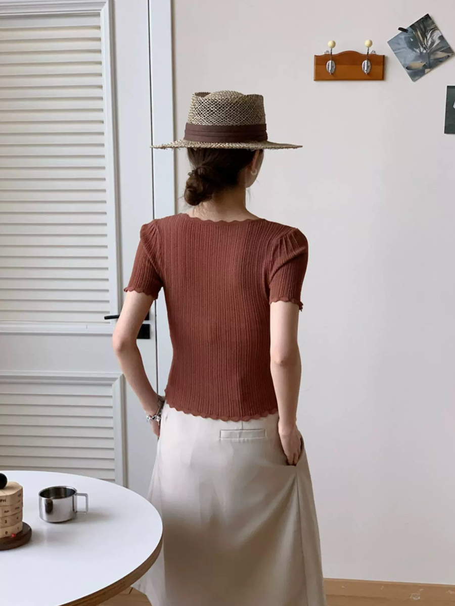 Jenny Crochet Knit Top