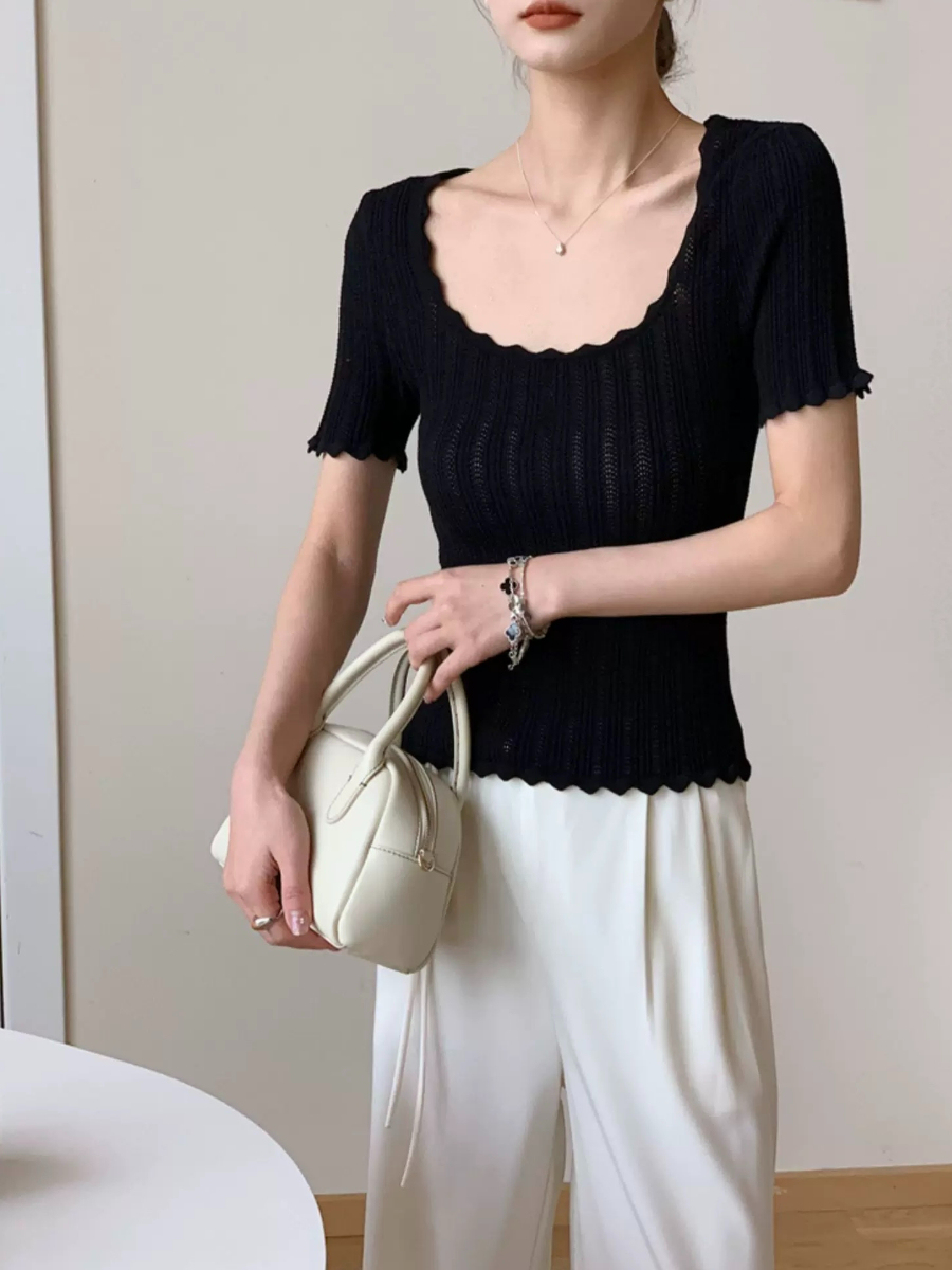 Jenny Crochet Knit Top