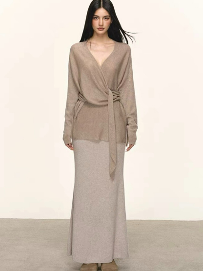 Dearra Tie Up Top & Skirt Set