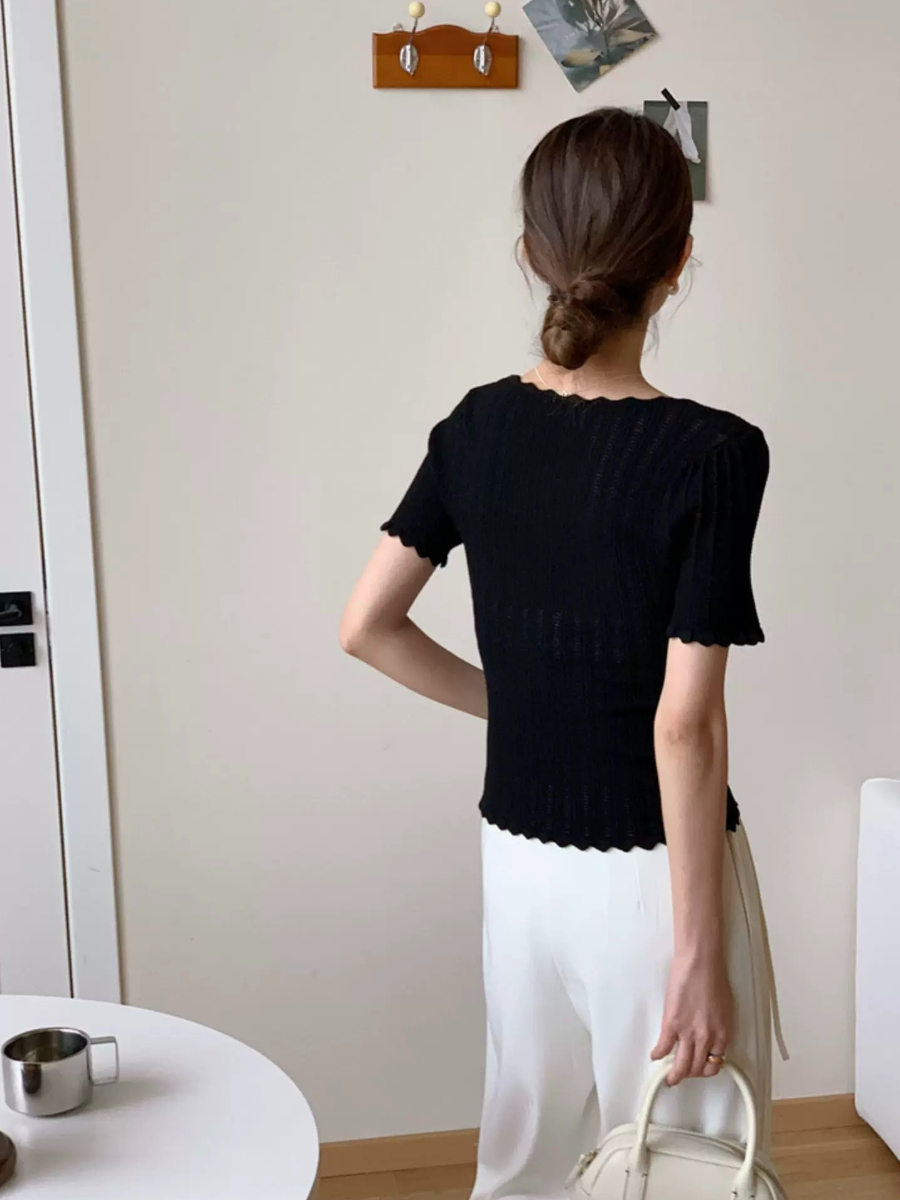 Jenny Crochet Knit Top