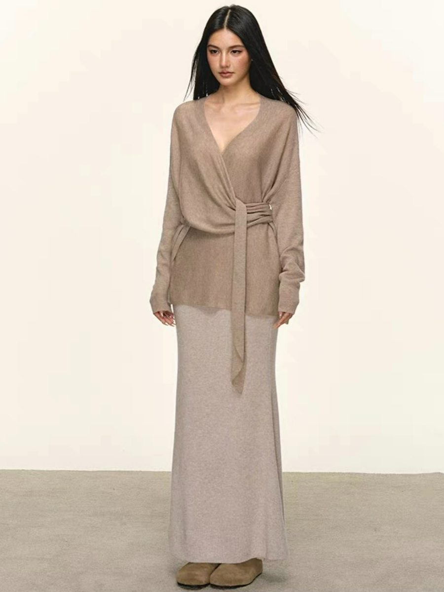 Dearra Tie Up Top & Skirt Set