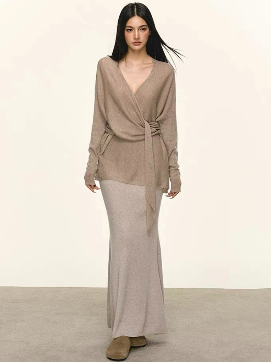 Dearra Tie Up Top & Skirt Set