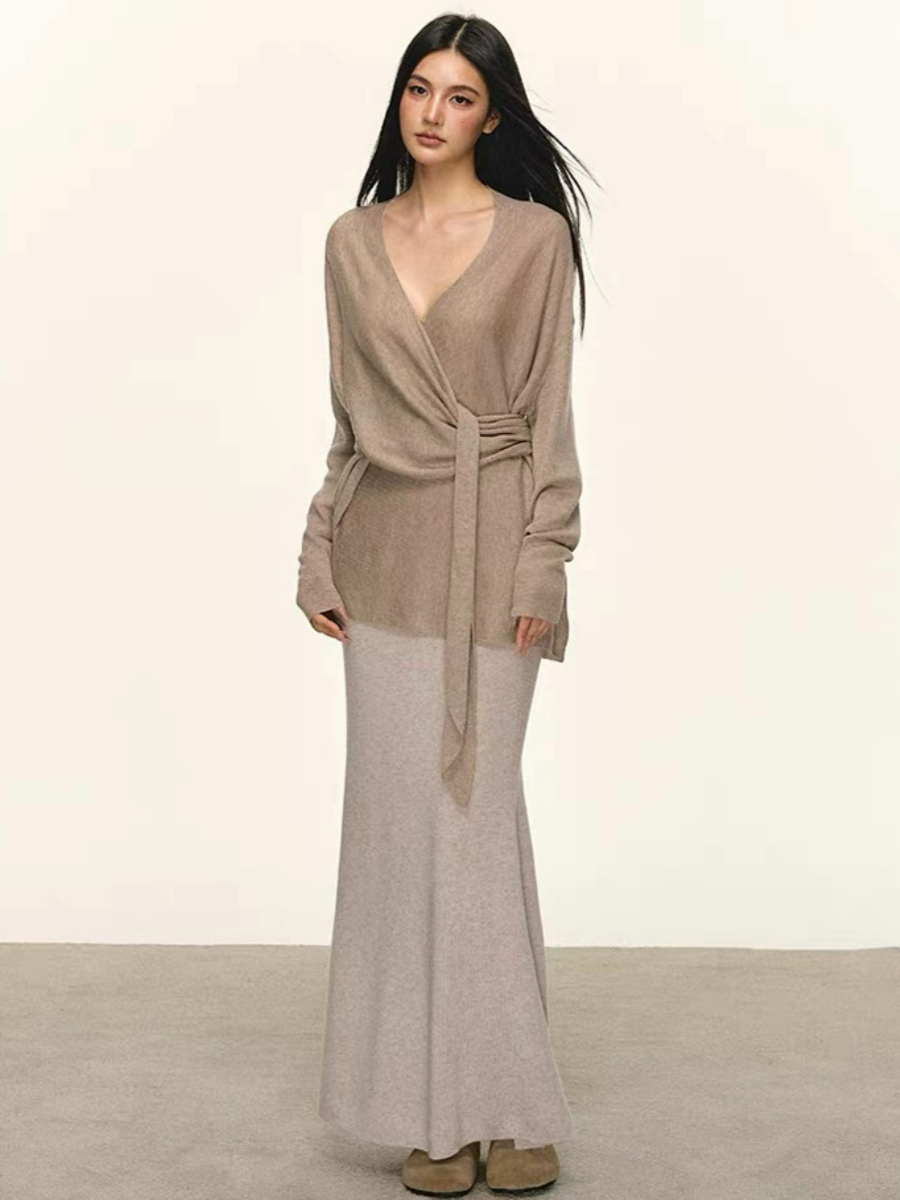 Dearra Tie Up Top & Skirt Set