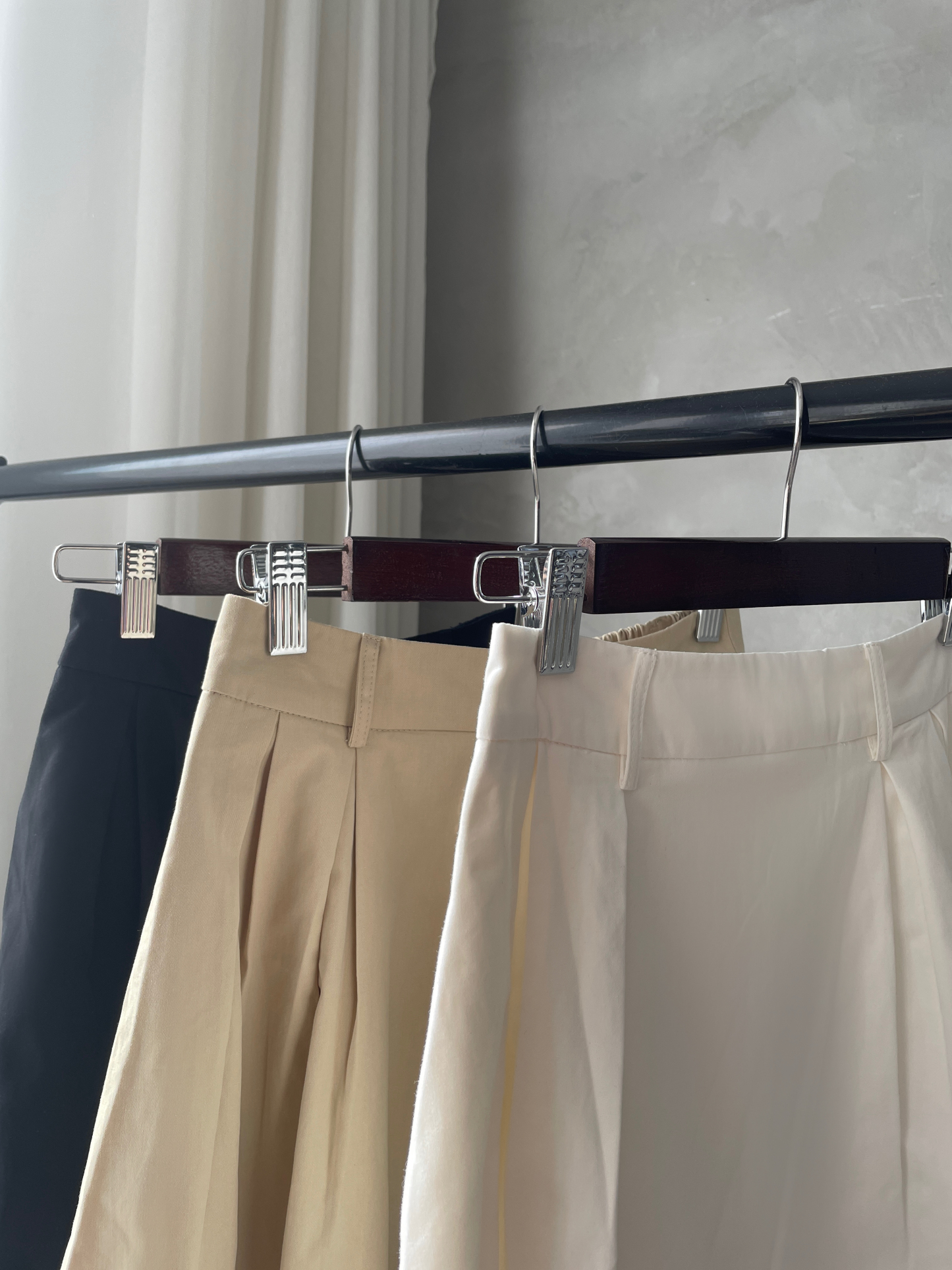 Hadriene Belted Cotton Skirt (Discounted-S, M, L size)-The Black Bow-