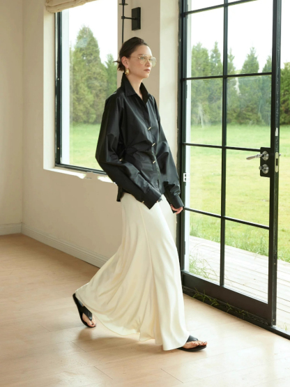 Yesania Waist Ruched Tailored Shirt (POS)