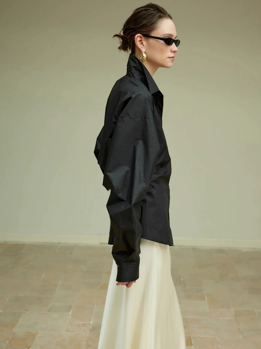 Yesania Waist Ruched Tailored Shirt (POS)