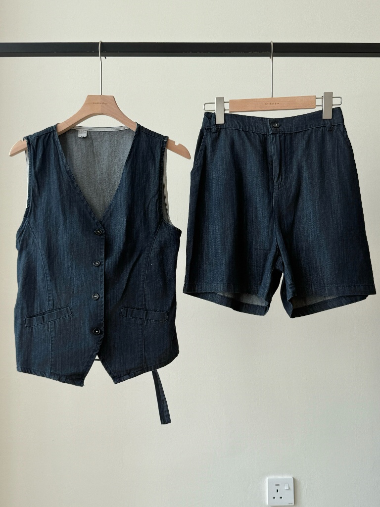 Lauren Denim Vest & Shorts Set (Discounted-M size)