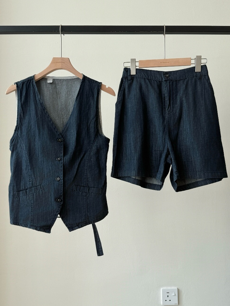 Lauren Denim Vest & Shorts Set (Discounted-M size)
