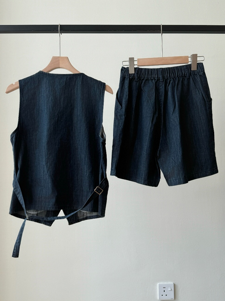 Lauren Denim Vest & Shorts Set (Discounted-M size)