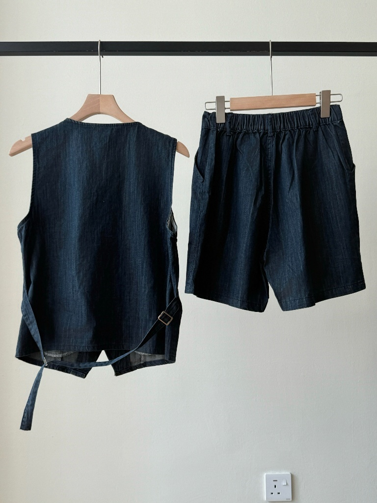 Lauren Denim Vest & Shorts Set (Discounted-M size)
