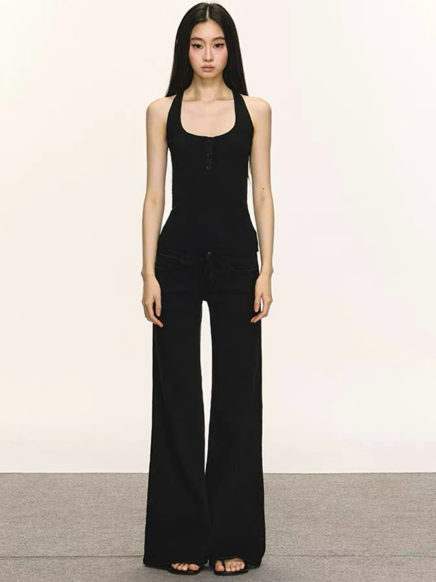 Derin Halter Neck Knit Top & Cardigan