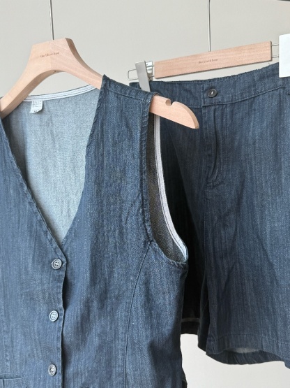 Lauren Denim Vest & Shorts Set (Discounted-M size)