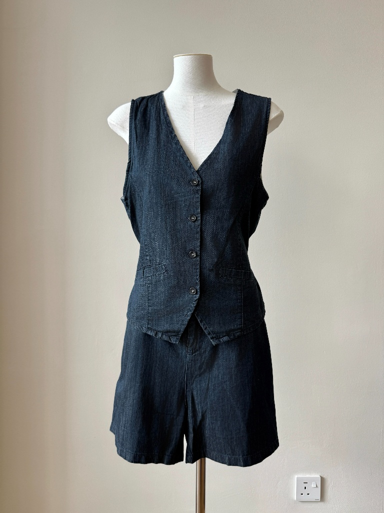 Lauren Denim Vest & Shorts Set (Discounted-M size)