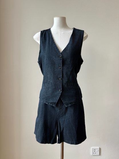 Lauren Denim Vest & Shorts Set (Discounted-M size)