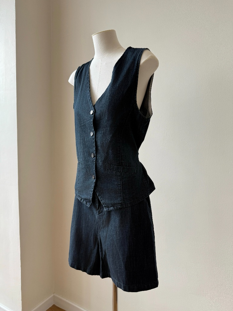 Lauren Denim Vest & Shorts Set (Discounted-M size)