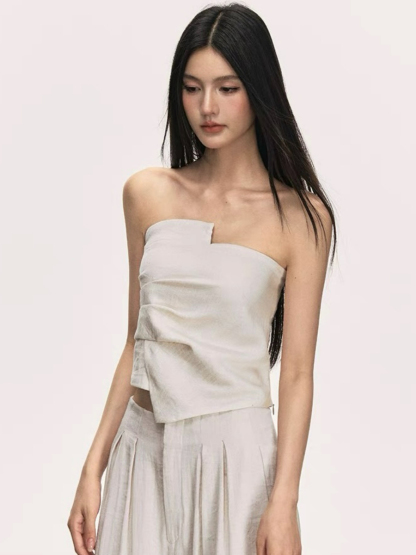 Delfyna Asymmetric Tube Top & Pants Set