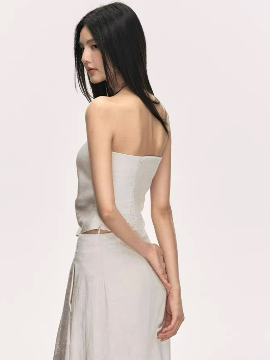 Delfyna Asymmetric Tube Top & Pants Set