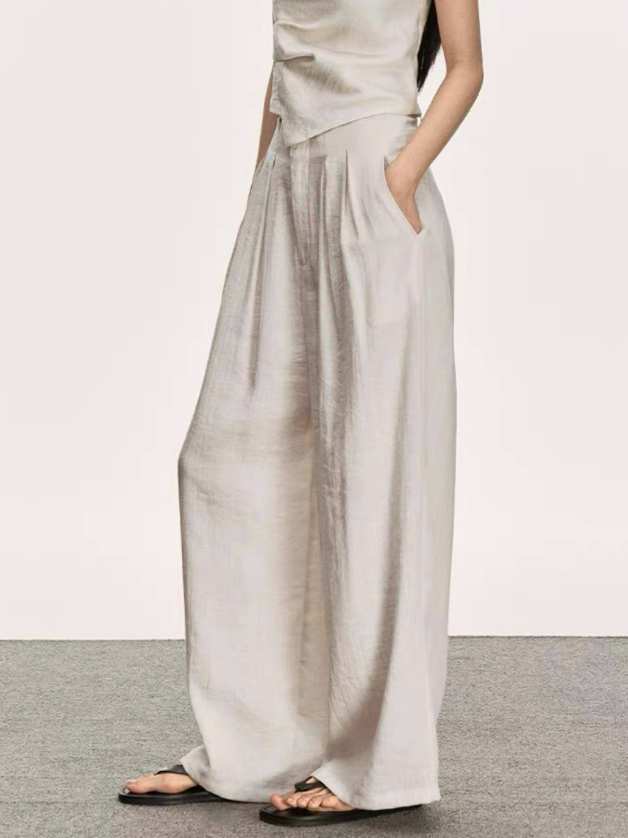 Delfyna Asymmetric Tube Top & Pants Set