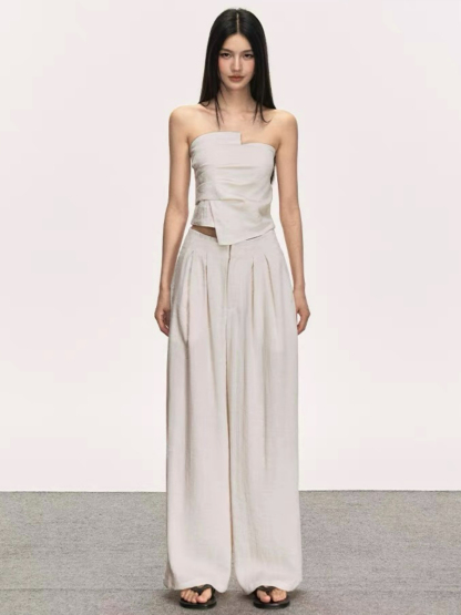 Delfyna Asymmetric Tube Top & Pants Set