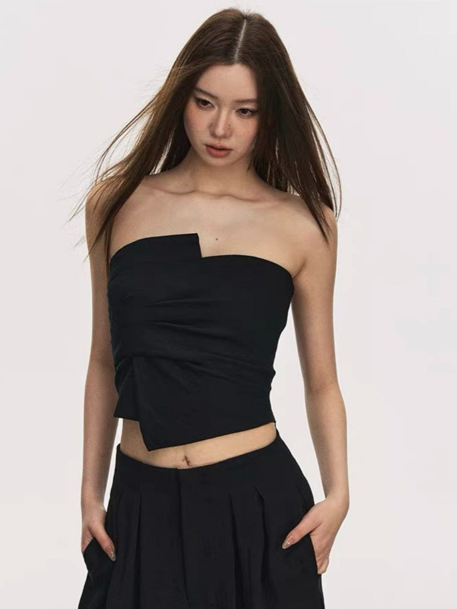 Delfyna Asymmetric Tube Top & Pants Set