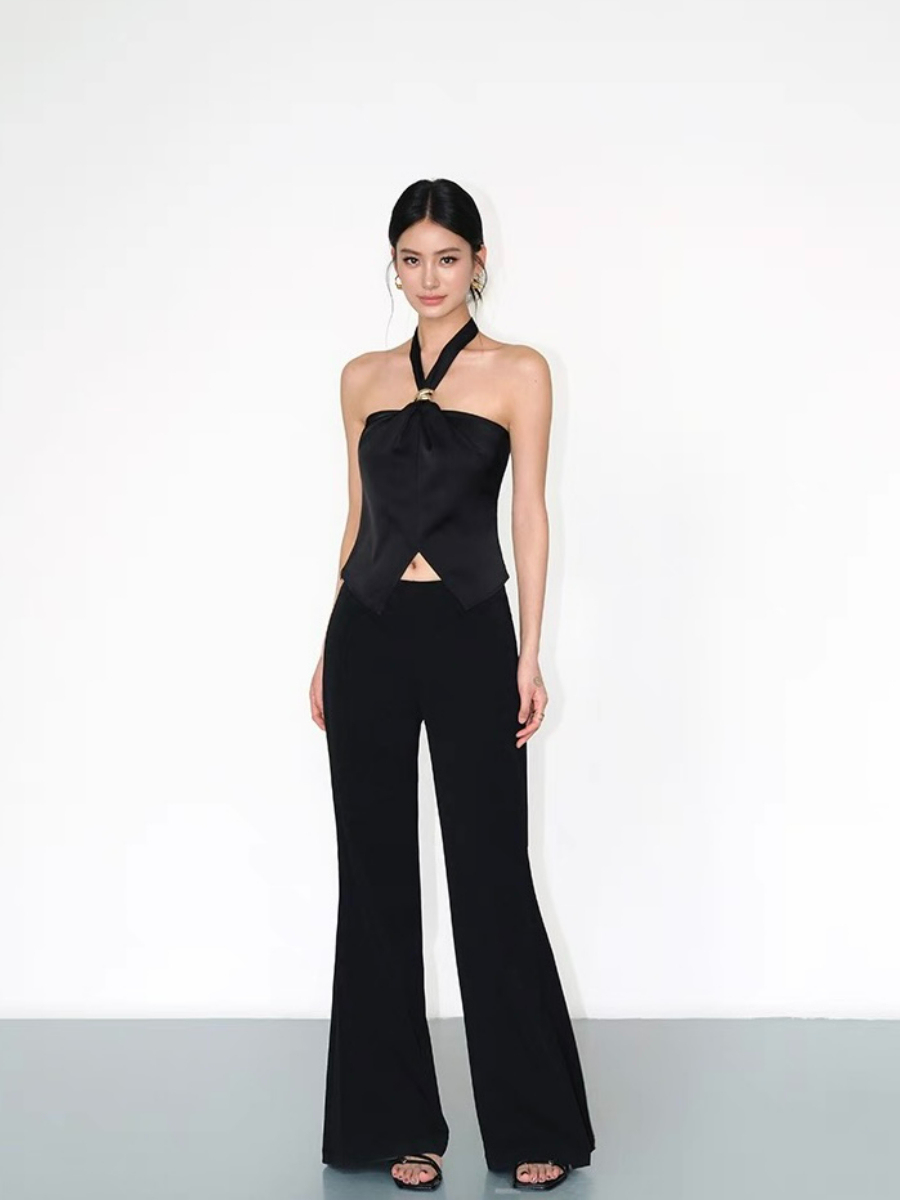 Kiana Halter Neck Satin Top