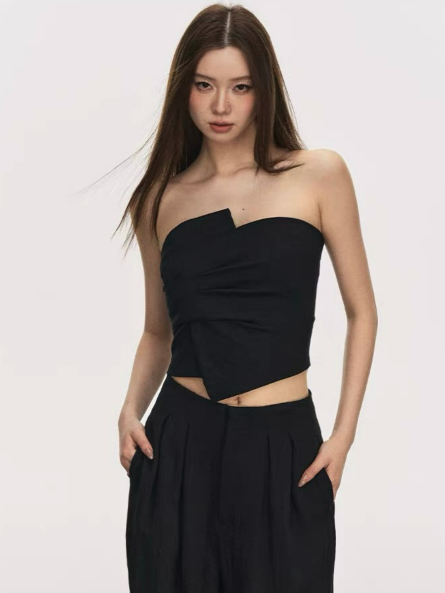 Delfyna Asymmetric Tube Top & Pants Set