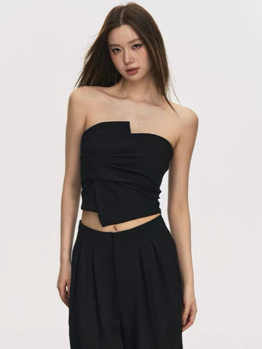 Delfyna Asymmetric Tube Top & Pants Set