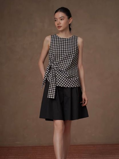 Ryder Checked Sleeveless Top