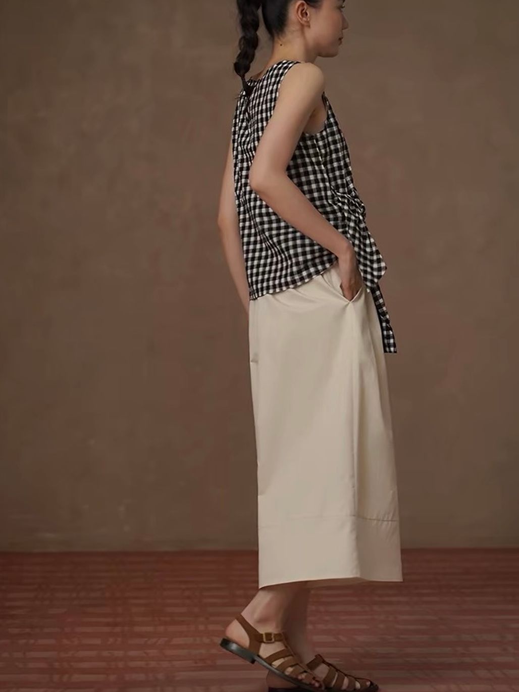Ryder Checked Sleeveless Top