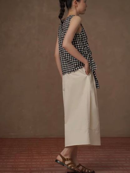 Ryder Checked Sleeveless Top