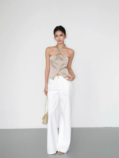 Kiana Halter Neck Satin Top
