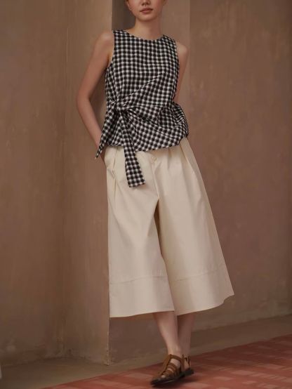 Ryder Checked Sleeveless Top