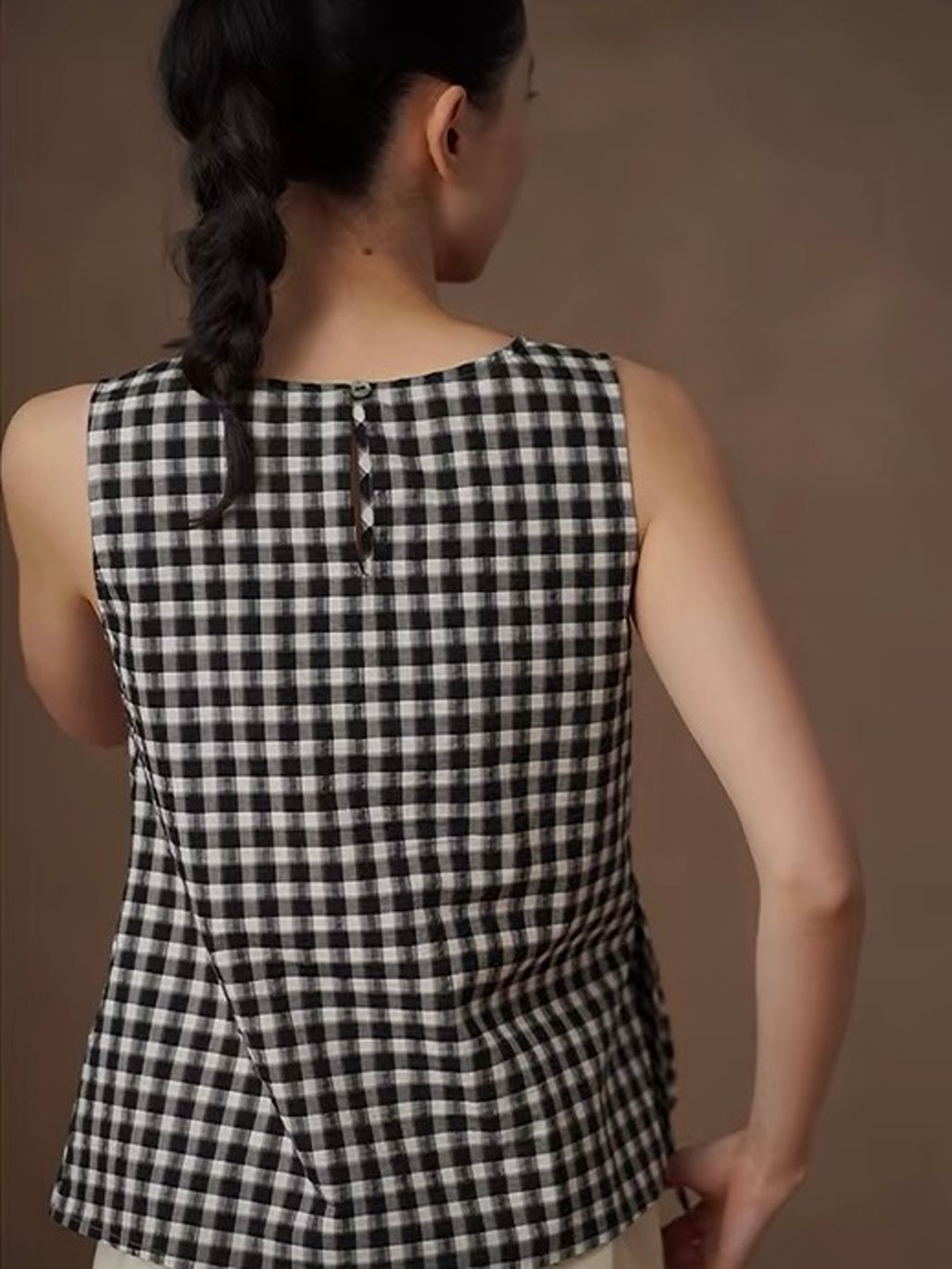 Ryder Checked Sleeveless Top
