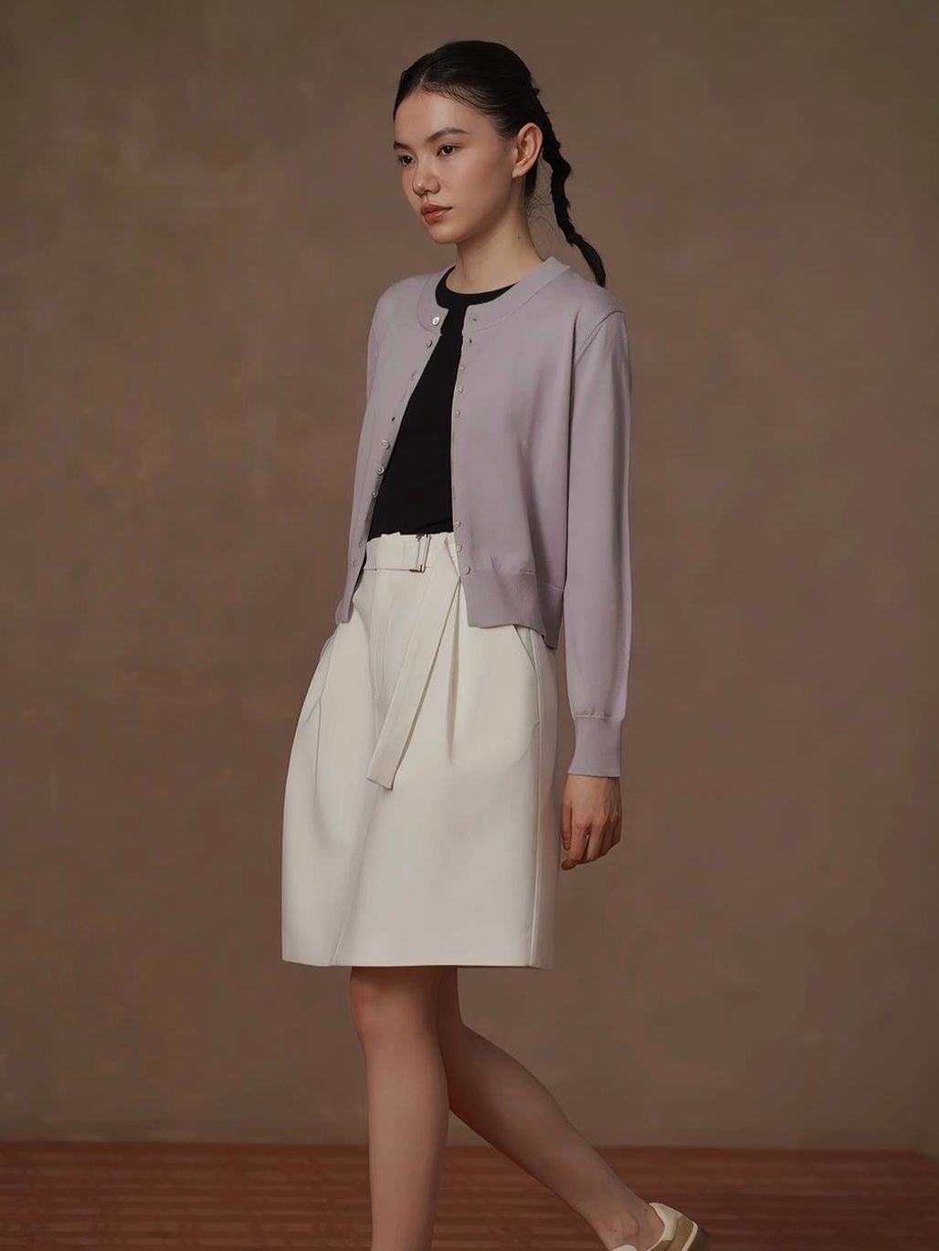 Ryless Belted A-Line Skirt