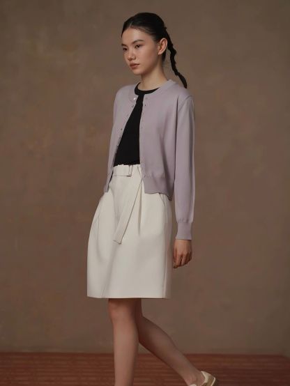 Ryless Belted A-Line Skirt