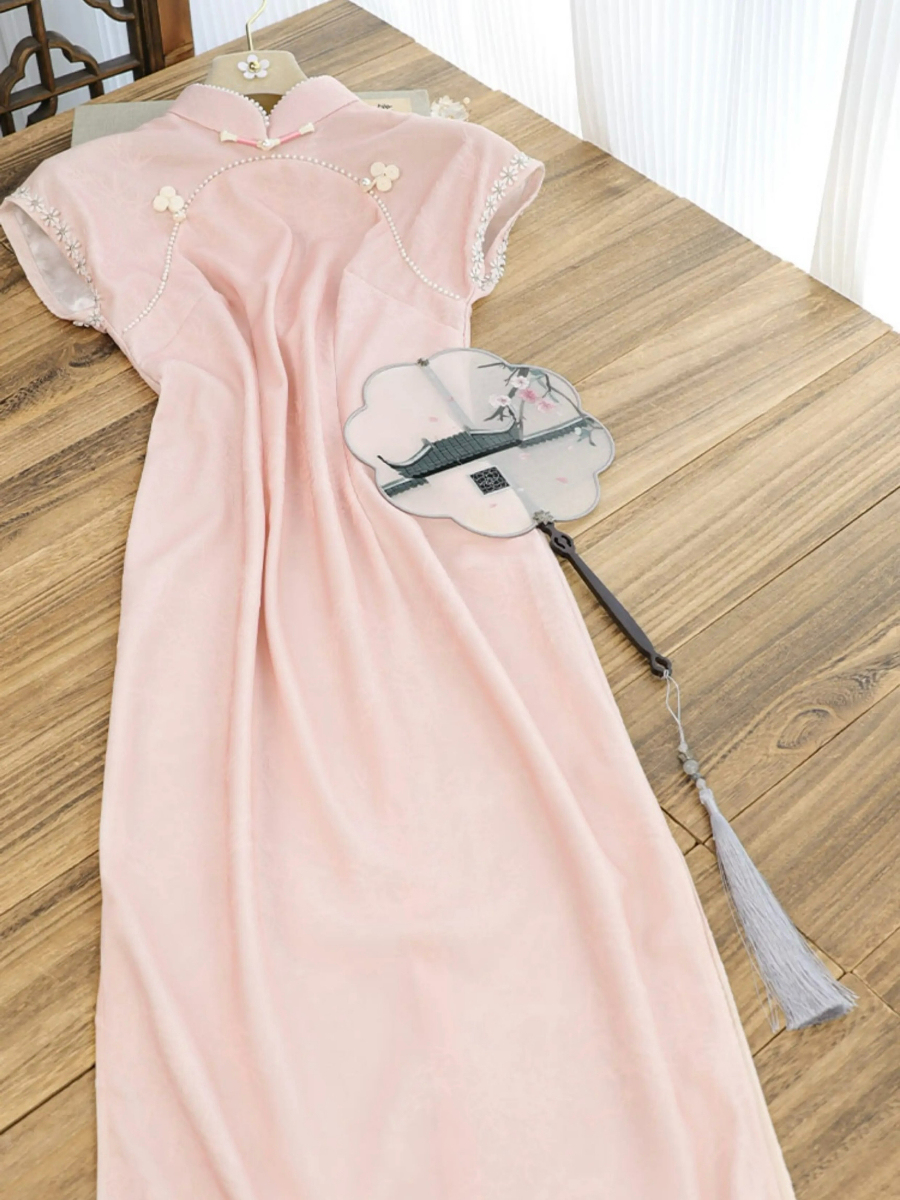 Shuang Re Cap Sleeve Cheongsam