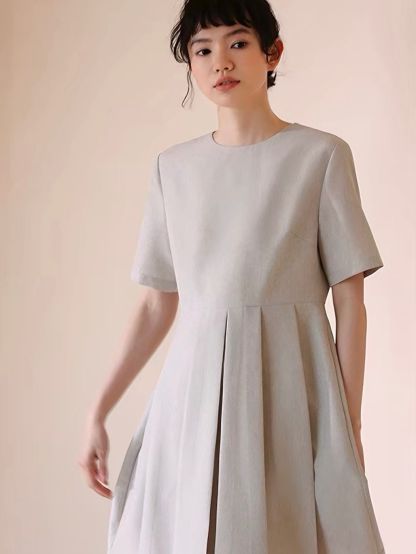 Remington Pleated Fit & Flare Dress