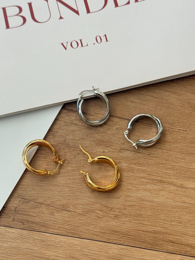 Chae-Won Double Hoop Earrings