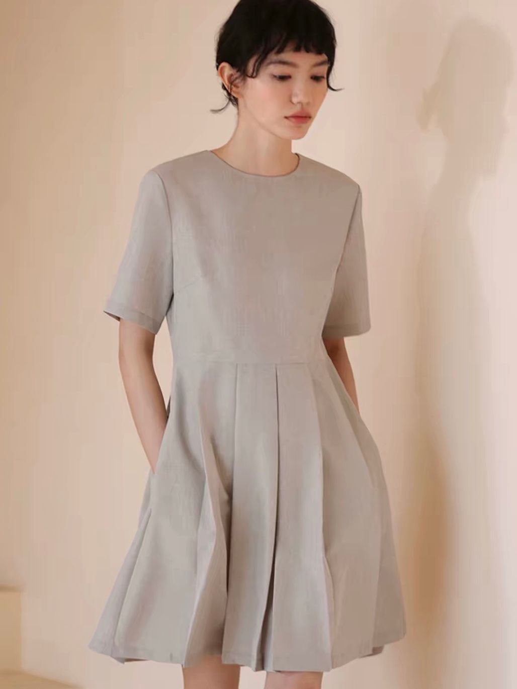Remington Pleated Fit & Flare Dress