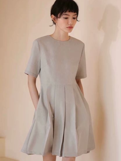 Remington Pleated Fit & Flare Dress