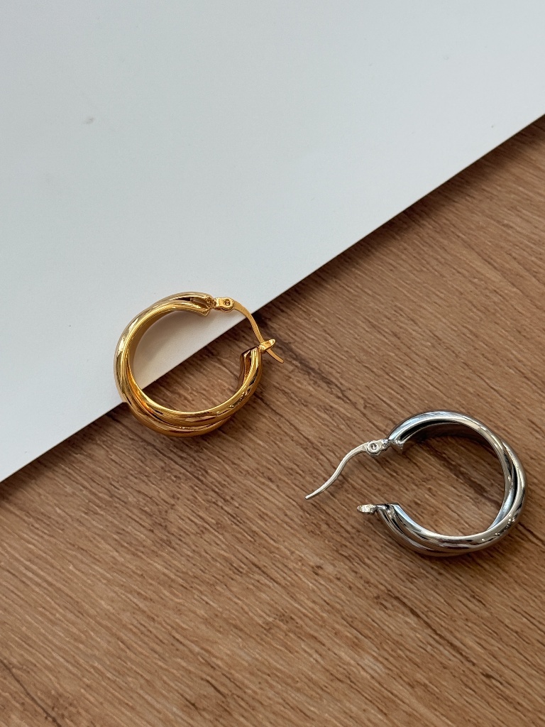 Chae-Won Double Hoop Earrings
