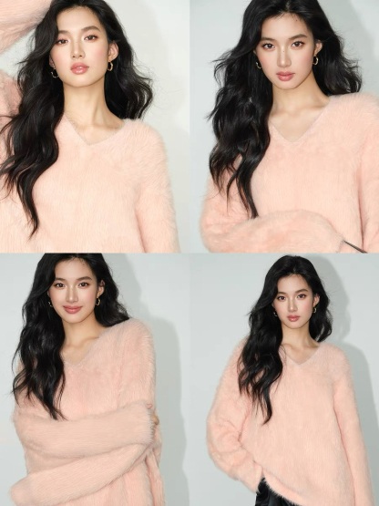 Blossom Furry Sweater-The Black Bow-